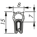 Uszczelka MCC 0,5 - 1,5 RAL 9005 czarny 2 x 50m, MCC017AB12