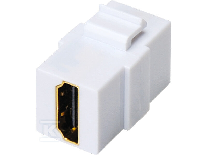Gniazdo HDMI typu Keystone (2x żeńskie), kolor biały