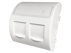 Adapter 45x45 2xRJ45 z klapkami przeciwkurzowymi (wypukły zaokrąglony) ALANTEC