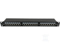 Patch panel 1U/19 cali STP ekranowany 24 porty kat. 6 złącza LSA półka montażowa Q-LANTEC