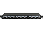 Patch panel 1U/19 cali STP ekranowany 24 porty kat. 5E złącza LSA półka montażowa Q-LANTEC