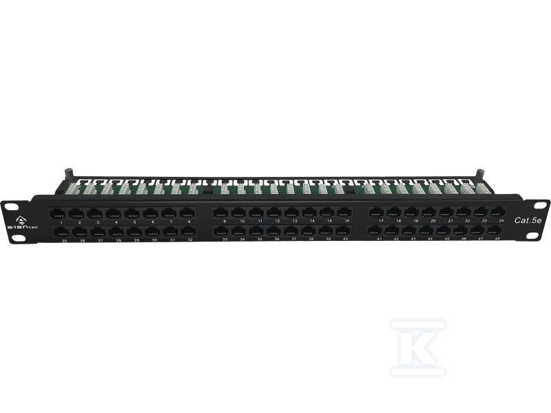 Patch panel OPTIMUM UTP kat.5e 48 portów LSA 1U