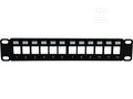 Patch panel 10" modularny 12 portów 1U niewyposażony