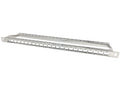 Patch panel 19" modularny 24 portów 0.5U niewyposażony, z podporą