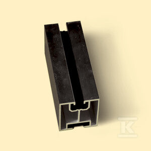 Profil aluminiowy 90440 (40x40) L=6650 anoda czarna