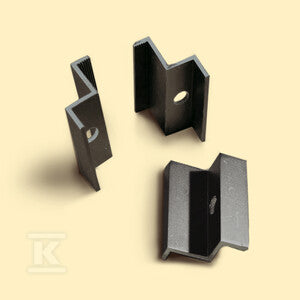 Klamra (klema) skrajna 30 mm L=50 fi 8mm lakierowana czarna /90457