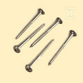 Wkręt do drewna TORX A2 M6 x60/36 łeb podkładkowy,niepełny gwint