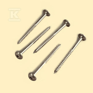 Wkręt do drewna TORX A2 M6 x80/48 łeb podkładkowy,niepełny gwint