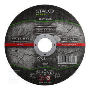 Tarcza do cięcia betonu - płaska 125mmx3,0 STALCO PERFECT S-71637
