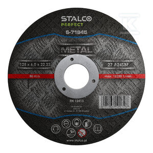 Tarcza do szlifowania metalu - wypukła 125mmx6,0 STALCO PERFECT S-71645