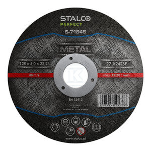 Tarcza do szlifowania metalu - wypukła 180mmx6,0 STALCO PERFECT S-71647