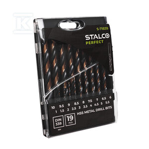 Wiertła do metalu HSS kpl. 19elem. STALCO PERFECT S-71839
