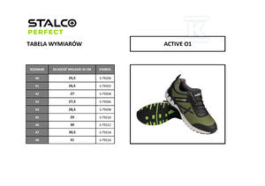 Półbut ACTIVE O1 roz.40 STALCO PERFECT S092179200