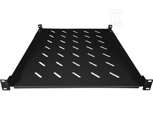 Półka stała 19" 1U głęb. 550mm, czarna, 4 punkty mocowania ALANTEC