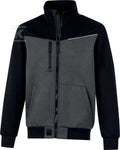 Bluza sweat zapinana na zamek - molton 65% poliester z recyklingu 35% bawełna z recyklingu 320 G/M2 Ciemnoszary-czarny XL