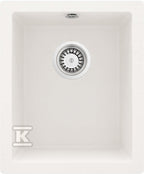 Zlewozmywak granitowy 1-komorowy Corda podwieszany, alabaster