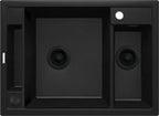 Zlewozmywak granitowy magnetyczny 1-komorowy Magnetic, nero