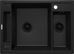 Zlewozmywak granitowy magnetyczny 1-komorowy Magnetic, nero