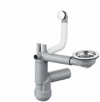 Syfon do zlewozmywaka granitowego 1.5- i 2-komorowego - Space-Saver, stal
