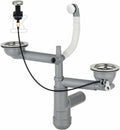 Syfon do zlewozmywaka granitowego 1.5- i 2-komorowego - Space-Saver, stal