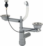 Syfon do zlewozmywaka granitowego 1-komorowego - Space-Saver, stal