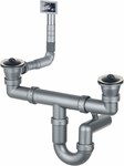 Syfon do zlewozmywaka granitowego 1.5- i 2-komorowego - Space-Saver, stal