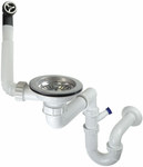 Syfon do zlewozmywaka granitowego 1.5- i 2-komorowego - Space-Saver, stal