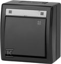 Łącznik natynkowy N/T, krzyżowy IP55, antracyt AQUANT 2K