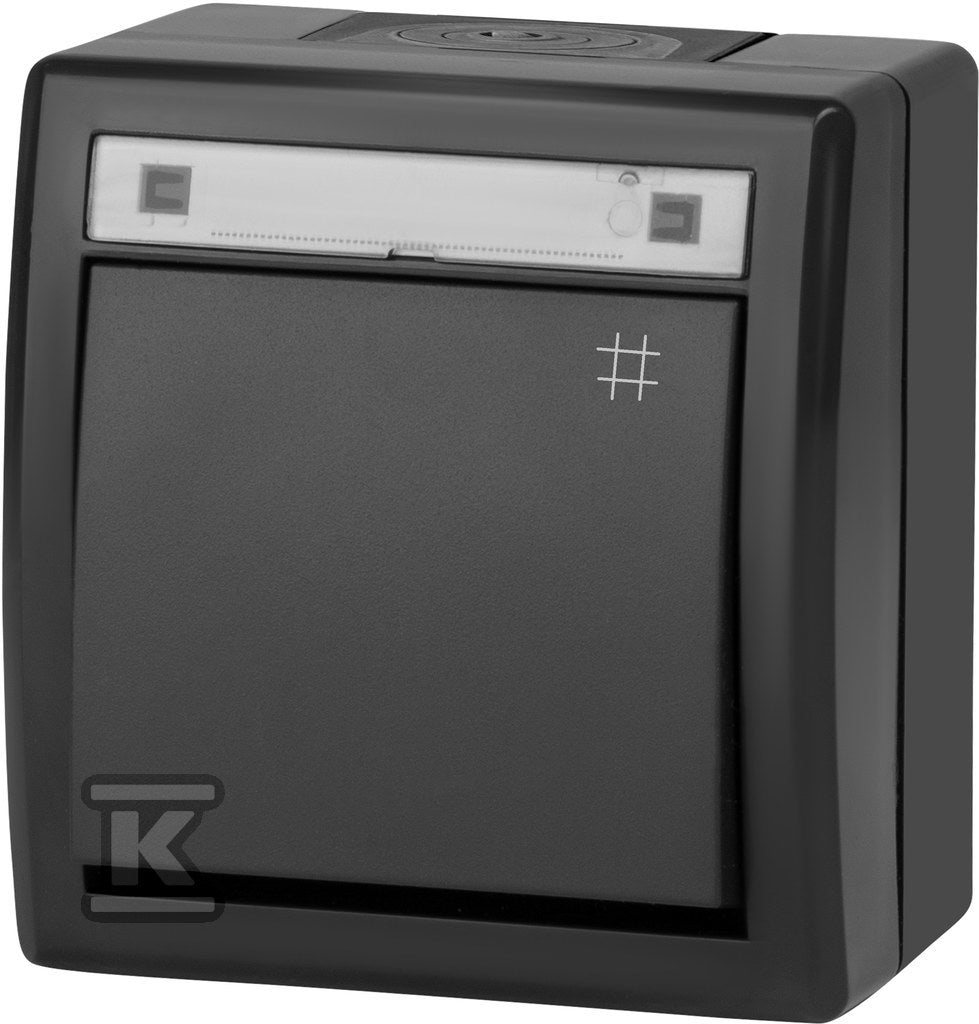 Łącznik natynkowy N/T, krzyżowy IP55, antracyt AQUANT 2K