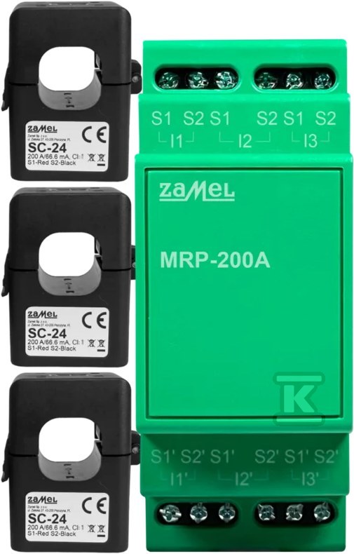Moduł rozszerzeń z przekładnikami prądowymi 3X Sc-24 (200A) Typ: Mrp-200A