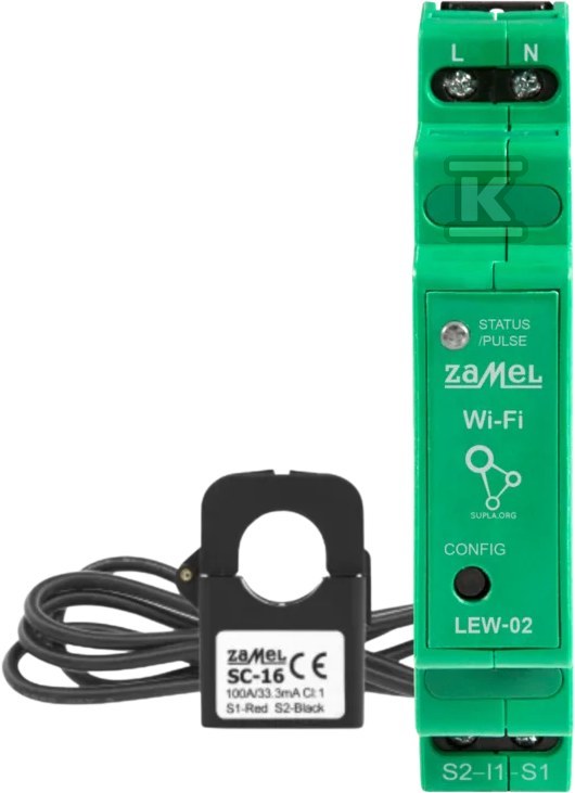 Monitor energii elektrycznej Wi-Fi 1-Fazowy 100A Typ: LEW-02