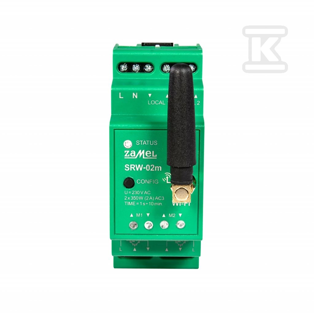 Sterownik rolet Wi-Fi modułowy 2-rolety Typ: Srw-02M