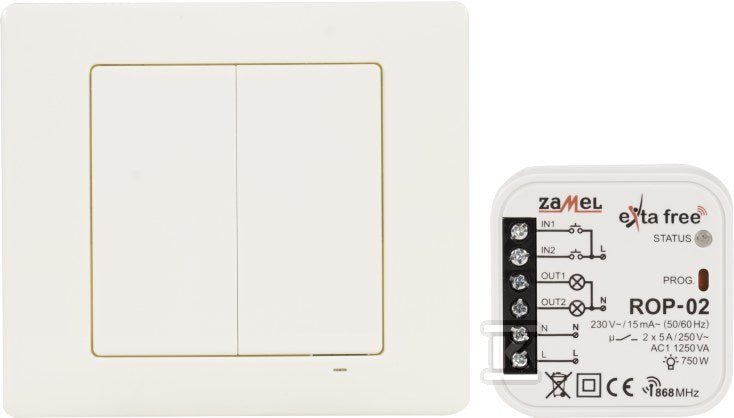 Zestaw sterowania bezprzewodowego (RNK04+ROP02) Typ: RZB-04