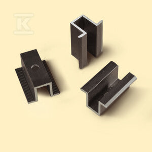 Klamra (klema) środkowa L=50mm fi 8mm anoda czarna 90338
