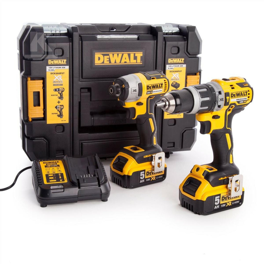18V XR Zestaw dwóch narzędzi bezszczotkowych - 2 X 5 Ah DCK266P2T-QW