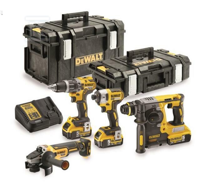 18V XR Zestaw 4 narzędzi bezszczotkowych - 3 X 5 Ah DCK422P3-QW