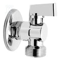 Zawór kulowy kątowy z aluminiowym uchwytem z rozetą, z zaworem zwrotnym 1-2"x3-4"