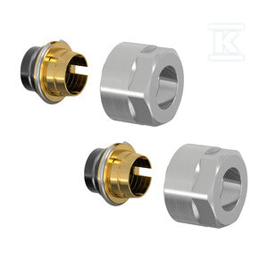 Komplet złącza F11 18 mm niklowany