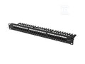 Patch panel 24 port 1U 19" kat.5e UTP z organizerem kablowym czarny LANBERG