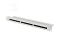 Patch panel 24 port 1U 19" kat.5e UTP z organizerem kablowym szary LANBERG