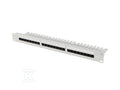 Patch panel 24 port 1U 19" kat.6 UTP z organizerem kablowym szary LANBERG