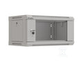 Szafa instalacyjna RACK wisząca 19" 4U 540x350 szara drzwi przeszklone (Flat Pack) LANBERG