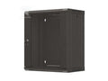 Szafa instalacyjna RACK wisząca 19" 12U 540x350 czarna drzwi przeszklone (Flat Pack) LANBERG