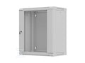 Szafa instalacyjna RACK wisząca 19" 12U 540x350 szara drzwi przeszklone (Flat Pack) LANBERG