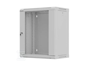 Szafa instalacyjna RACK wisząca 19" 12U 540x350 szara drzwi przeszklone (Flat Pack) LANBERG