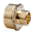 Nypel redukcyjny mosiężny 1 1/2" x 1/2", żółty