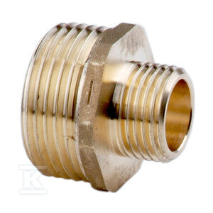 Nypel redukcyjny mosiężny 1 1/2" x 1/2", żółty