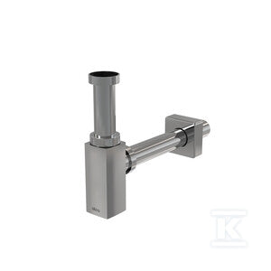 Półsyfon umywalkowy DN32 DESIGN metalowy, kwadratowy A401