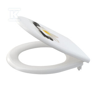 Deska sedesowa uniwersalna SOFTCLOSE, Duroplast A604FLOWER