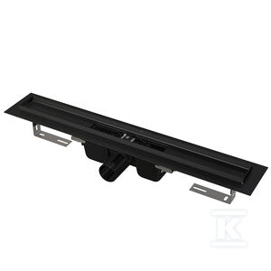 Odpływ podłogowy z obramowaniem do rusztu perforowanego, czarny-mat APZ1BLACK-650